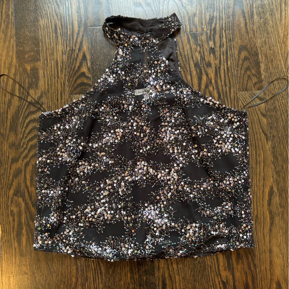 NWOT Heartloom Sequin Halter Top